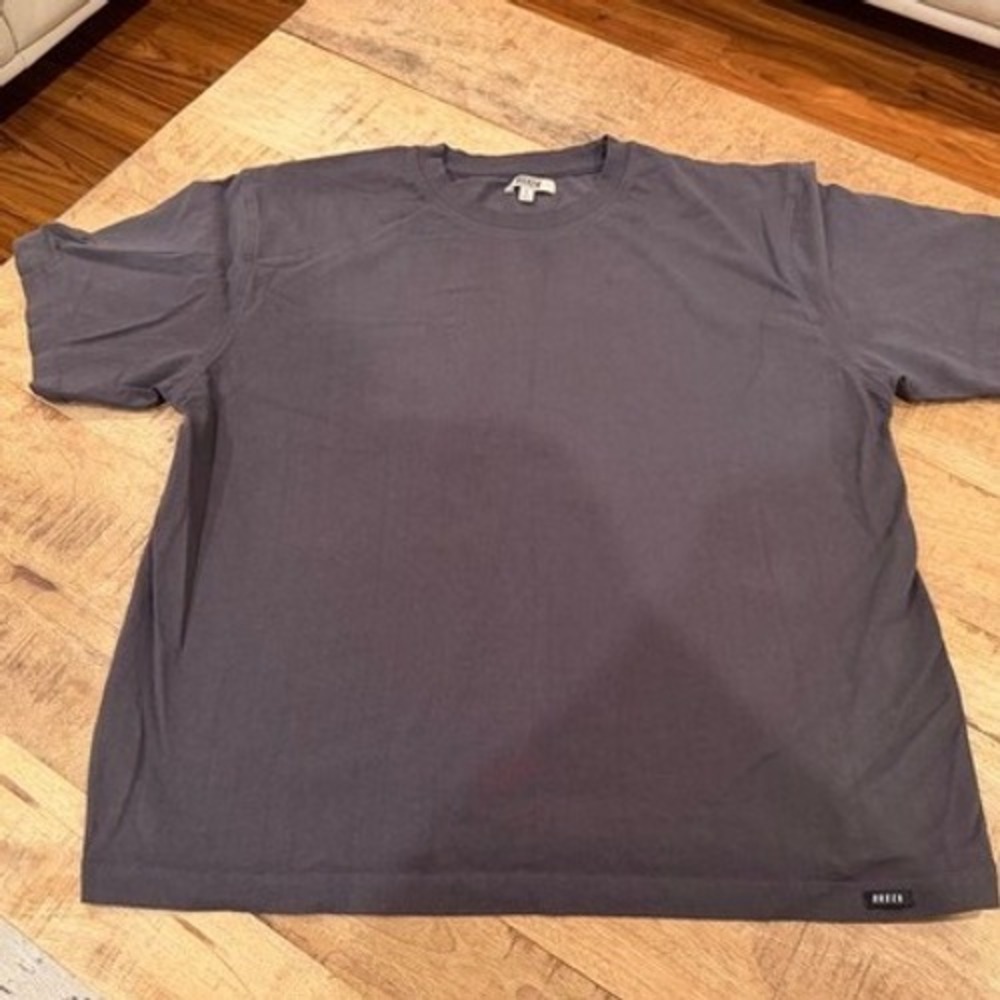 RUXEN Mens Crew Neck Short Sleeve T-Shirt Gray